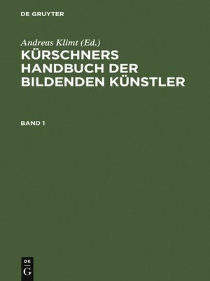 cover image of Kürschners Handbuch der Bildenden Künstler